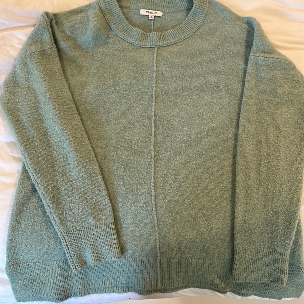 Oversized Pastel Green Cashmere Madewell Sweater